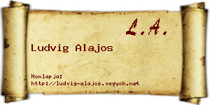 Ludvig Alajos névjegykártya